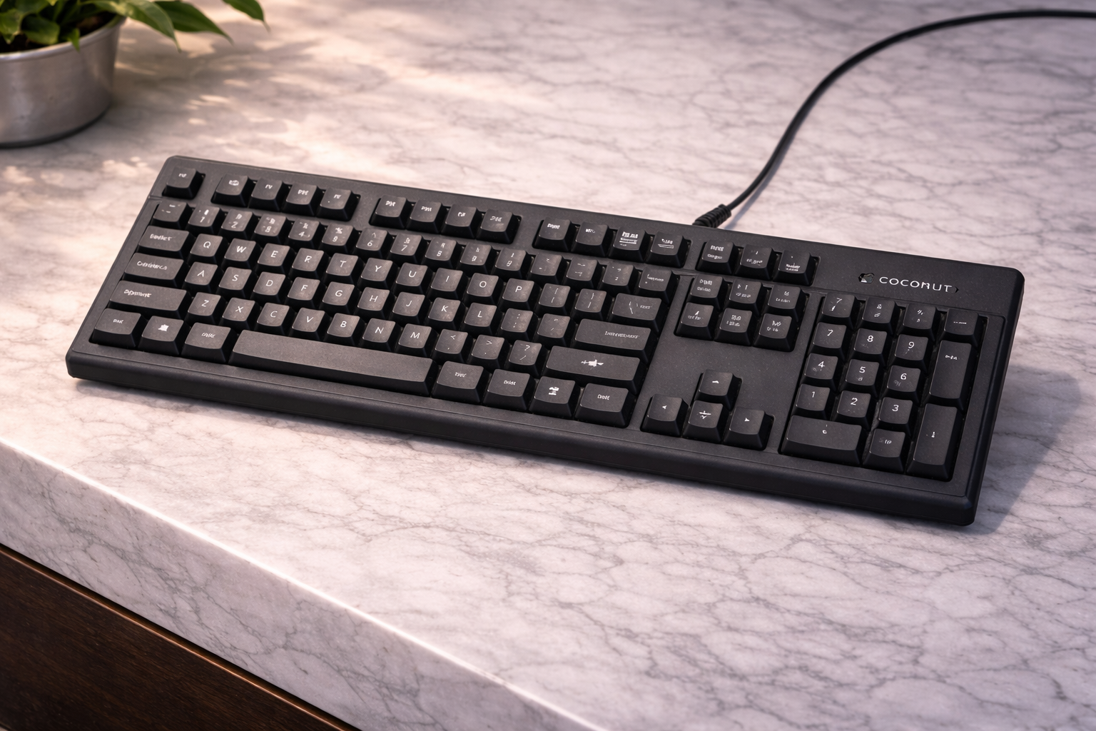 COCONUT K23 USB Wired Keyboard | 104-Key Full Size Membrane Keyboard | Plug &amp;amp; Play | Durable Cable | For PC &amp;amp; Laptop